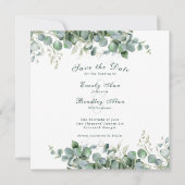 Eukalyptus Emerald Green Elegant Sage Greenery Save The Date (Vorderseite)