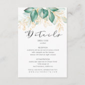 Eukalyptus-Empfang Begleitkarte (Vorderseite)