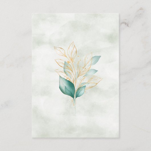 Eukalyptus-Empfang Begleitkarte (Rückseite)