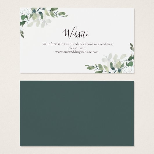 Eukalyptus Enclosure Card auf der Webseite für Hoc (Vorne & Hinten)