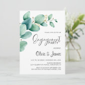 Eukalyptus-Engagement Einladung (Stehend Vorderseite)