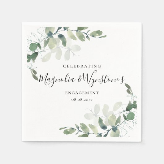 Eukalyptus-Engagement Serviette (Vorderseite)