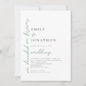 Eukalyptus entschied sich für eine Ewige QR-Hochze Einladung (Vorderseite)