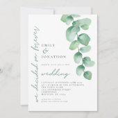 Eukalyptus entschied sich für eine Ewige QR-Hochze Einladung (Vorderseite)