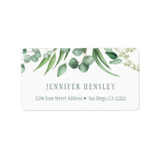 Eukalyptus Envy Botanical Address | Adressaufkleber