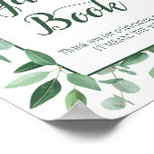 Eukalyptus Envy Sign Our Guest Book Wedding Poster (Ecke)