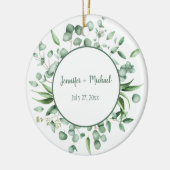 Eukalyptus Envy Wreath Wedding Keepake Keramikornament (Links)