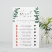 Eukalyptus - Er sagte, sie habe Brautparty (Stehend Vorderseite)