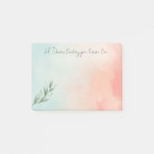 Eukalyptus erstellt Ihre eigene elegante Wasserfar Post-it Klebezettel (Vorderseite)