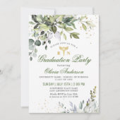 Eukalyptus-Eukalyptus-Abschluss Einladung (Vorderseite)