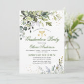 Eukalyptus-Eukalyptus-Abschluss Einladung (Stehend Vorderseite)