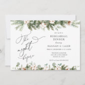 Eukalyptus Evergreen Night Before Probe Dinner Einladung (Vorderseite)