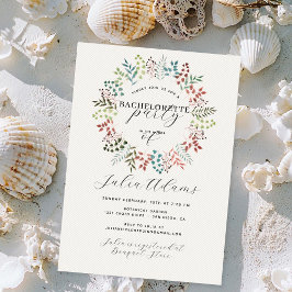 Eukalyptus Fall Leaf Wreath Junggeselinnen-Abschie Einladung