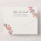 Eukalyptus Fall Leaf Wreath Wedding All All In One Einladung (Rückseite)