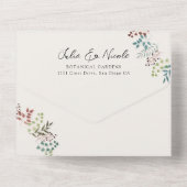 Eukalyptus Fall Leaf Wreath Wedding All In One Einladung (Rückseite)