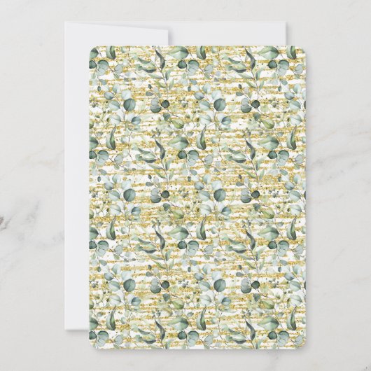 Eukalyptus fand ihr perfektes Matcha-Brautparty Einladung (Rückseite)