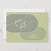 Eukalyptus Farbtöne Hochzeit V3 Grün ID901 Save The Date (Vorderseite)