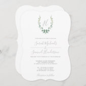 Eukalyptus Farmhouse Wedite Invite Einladung (Vorne/Hinten)