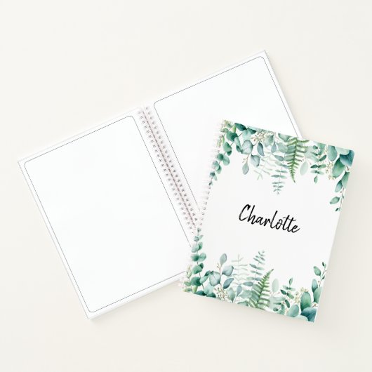 Eukalyptus-Farnwald Notizblock (Innenseite)