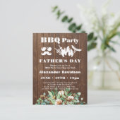 Eukalyptus Father's Day Foto GRILLEN Party Postkarte (Stehend Vorderseite)