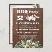 Eukalyptus Father's Day Foto GRILLEN Party Postkarte (Vorne/Hinten)