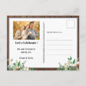 Eukalyptus Father's Day Foto GRILLEN Party Postkarte (Rückseite)