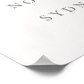 Eukalyptus Fern Fauna Cross Christening Willkommen Poster (Ecke)