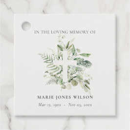 Eukalyptus Fern Fauna Cross Memorial Beileid Geschenkanhänger