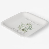 Eukalyptus Fern Fauna Cross Memorial Beileid Pappteller (Gewinkelt)