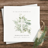 Eukalyptus Fern Fauna Cross Memorial Beileid Serviette