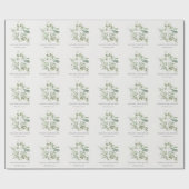 Eukalyptus fern Foliage Cross Christening Geschenkpapier (Flach)