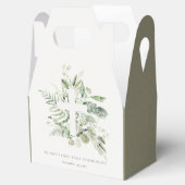 Eukalyptus Fern Foliage Cross Erste Heilige Kommun Geschenkschachtel (Geöffnet)