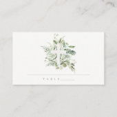 Eukalyptus Fern Foliage Cross Erste Heilige Kommun Platzkarte (Rückseite)