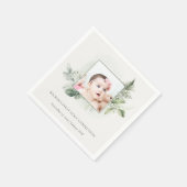 Eukalyptus Fern Foliage Foto Erste Heilige Kommune Serviette (Ecke)