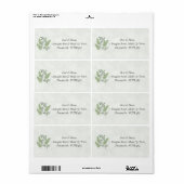 Eukalyptus & Fern Rings Rücksendeadressen-Aufklebe (Vorne)