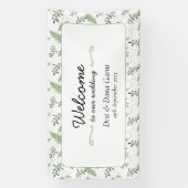 Eukalyptus & Fern Rings Willkommensbanner Banner (Vertikal)