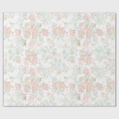 Eukalyptus Ferns Blätter Rustikale Zahnseide Grün  Geschenkpapier (Flach)