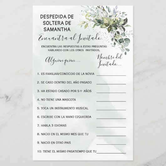 Eukalyptus Finden Sie das zweisprachige Game der G (Rückseite)