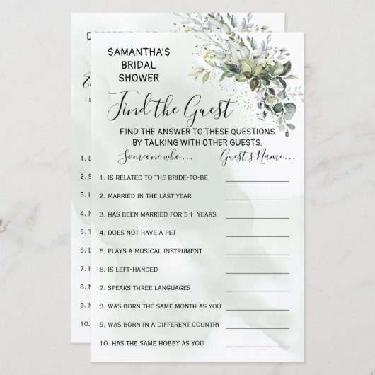 Eukalyptus Finden Sie das zweisprachige Game der G (Vorne/Hinten)