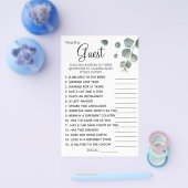 Eukalyptus Finden Sie die Gast-Brautparty-Spielkar Flyer (Einzeln)