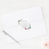 Eukalyptus-Firmenlogo Quadratischer Aufkleber (Umschlag)