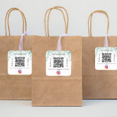 Eukalyptus-Firmenname qr-Codeinstagramm Quadratischer Aufkleber