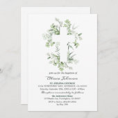 Eukalyptus First Communion - Christening L012 Invi Einladung (Vorne/Hinten)