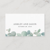 Eukalyptus Flat Platzkarte Visitenkarte (Rückseite)