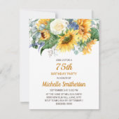 Eukalyptus floral 75. Geburtstag Karte (Vorderseite)