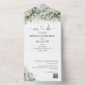 Eukalyptus floral All in one Wedite Einladung (Innen Boden)