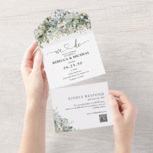 Eukalyptus floral All in one Wedite Einladung