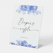 Eukalyptus Floral Baby Duschdiapers Raffle-Zeichen Sockelschild (Vorderseite)