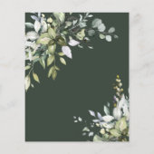 Eukalyptus Floral Baby Dusche Einladung (Rückseite)