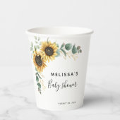 Eukalyptus floral Baby Dusche Pappbecher (Vorderseite)